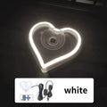 LED Car Interior Ambient Lighting with Remote Control - USB-Operated Heart-Shaped Neon Mood Lamp