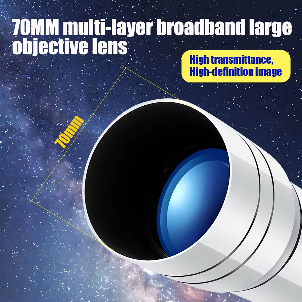 70400 Professional High-Definition Astronomical Telescope 333X to See the Moon and Stars Bird Watching Monocular